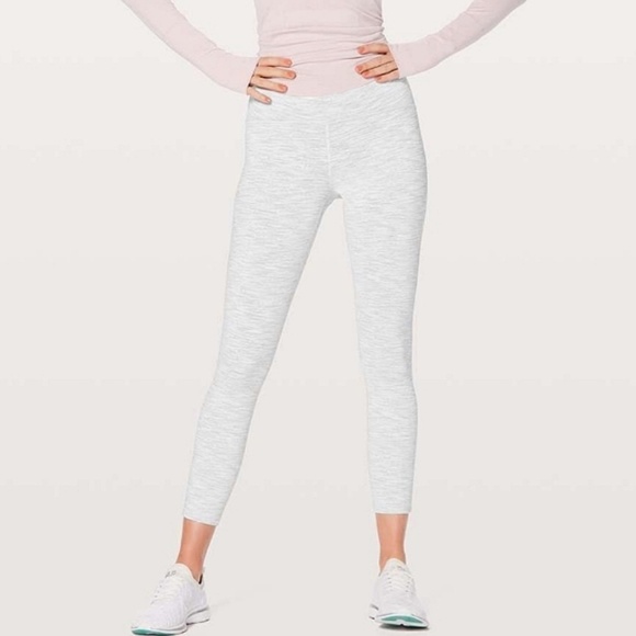 LULULEMON Train Times 7/8 Ice Grey 25" Leggings Size 8 - Picture 1 of 6